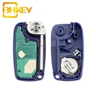 Key Fiat 2 Buttons 433 MHZ Flip Folding Car Key Fob Remote Key For FIAT PANDA IDEA PUNTO STILO Black / Blue