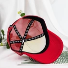 Red Hat Trucker Hat Red Casquette 5 Panel Custom Mesh Embroidery Trucker Hat