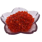 Stones Red Beautiful Color Glass Pocket Stones Glass Bead For Bearing Glass Beads For Decorating
