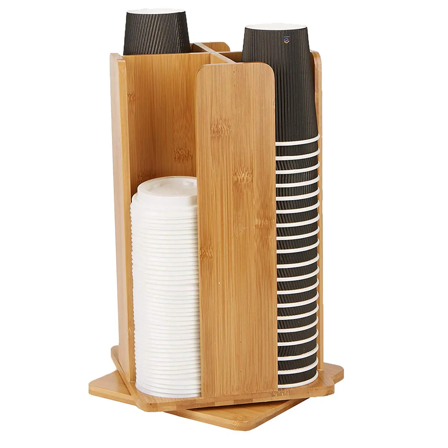 4 divide Bamboo Tea Coffee bag Holder Storage Organizer condiment organizer coffee accessories
