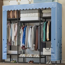 Hot sale with hook wardrobe large capacity cheap cloth wardrobe clothes storage cabinet