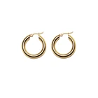 Hoops Earring Promotional Clip Titanium 20mm 18K Gold Plated Hoops Earring For Ladies Girls