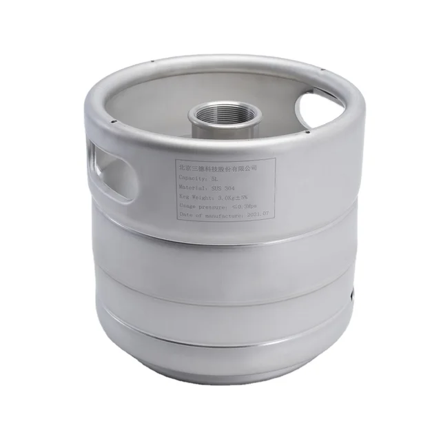 Beer Keg Mini Draft Beer Growler Beer Barrels Homebrew Stainless Steel 304 1/2 Silver Silk Customized LOGO Color heineken lager