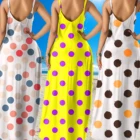 Summer Clothes Summer D092 Summer Ladies Clothes Navy White Stripe Dot Print Office Work Elegant Women Midi Dress