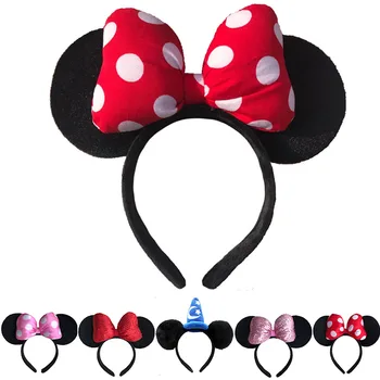Stock Cute Mouse Headband Sequined Bow Hair Accessories Children Mickey Ears Hairpin
