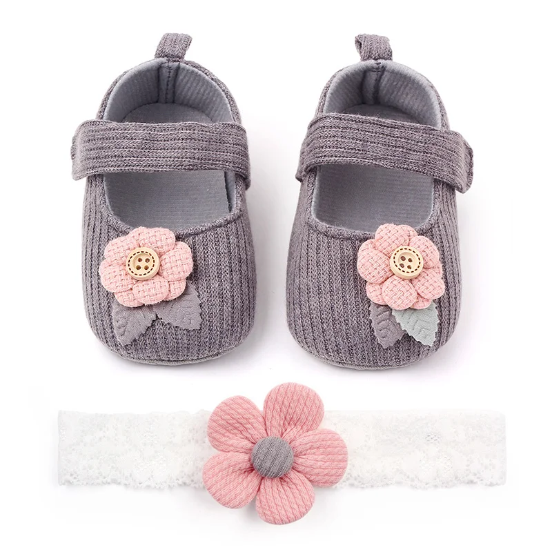 Hot Selling Baby Girl Shoes and Baby Hairband Headband Sets Design details