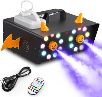 Factory 1500W Dual Head Smoke Machine Hot Sell 18 LED Lights Fog Machine For Christmas Halloween Stage Effect