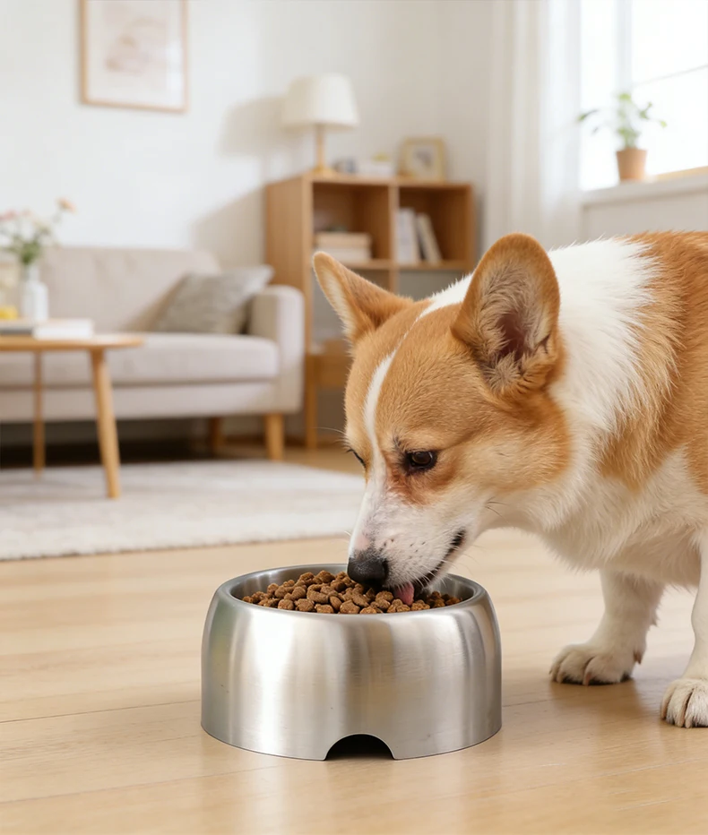 New 304 Stainless Steel Pet Bowl 18 5CM Large Size Pet Food and Water Feeding Bowl Easy to Clean Pet Supplies supplier