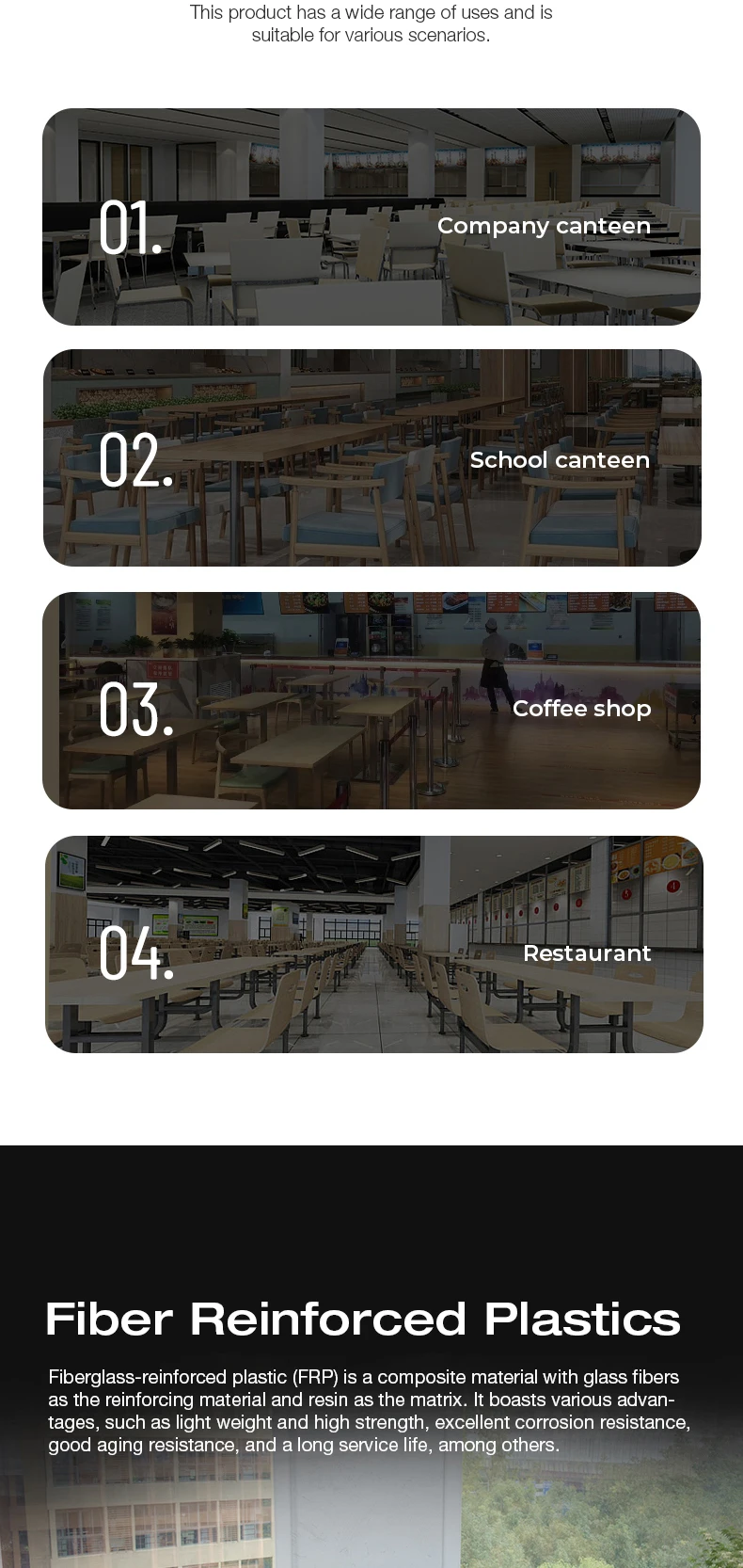 product free 3d design service custom fiberglass school restaurant student canteen dining table chair set-2