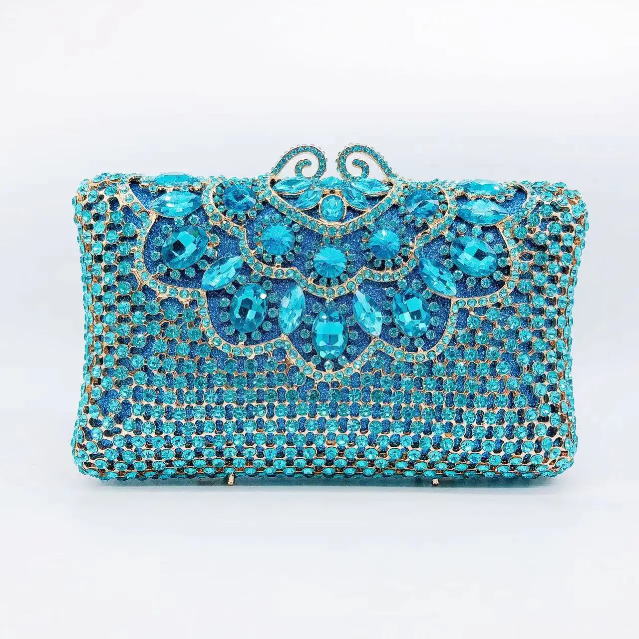 Amiqi MRY77 Beautiful Chain Diamond Rhinestone Evening Clutch Crystal Purse Bling Glitter Gold Bags For Evening Parties