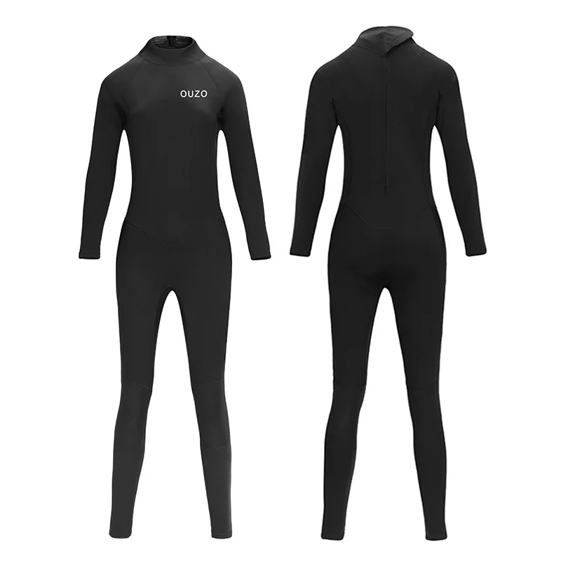 1.5mm Women Long Sleeve Jellyfish Swimming Suit Surfing Snorkeling One Piece Neoprene Wetsuit