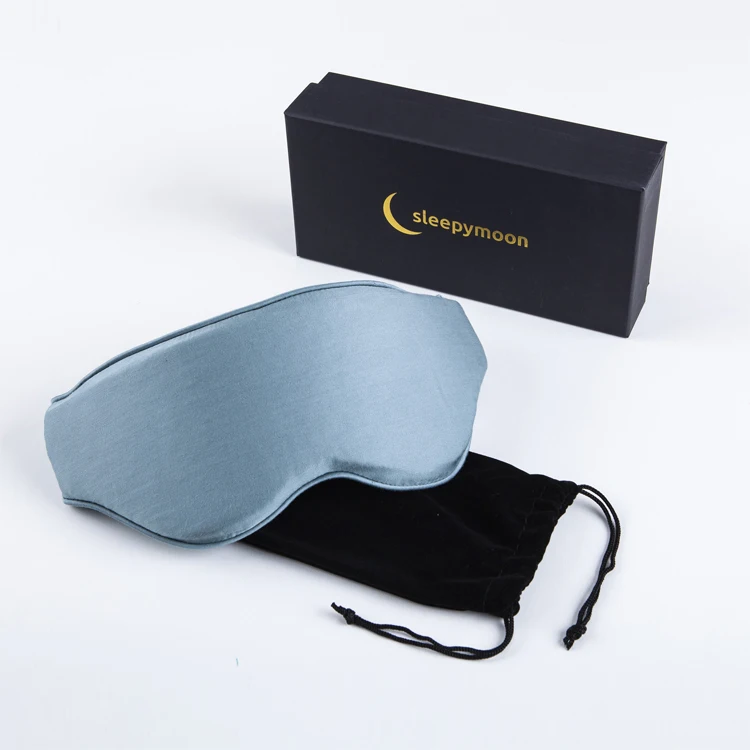 Weighted Eye Mask Grey Filled with Clay Beads Heavy Bamboo Sleep Mask