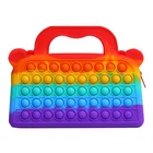 Wholesale New Design Colorful Silicone Coin Purse Push Pop Bubble Fidget Women Kids Handbag