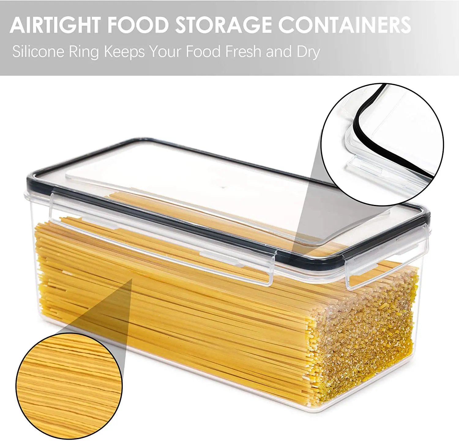 Food Grade Plastic Container Cereal Noodle Food Storage Container