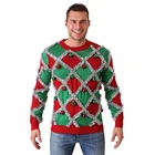 Sweater Ugly Sweater Custom Ugly Hip Hop Plus Size Christmas Sweater Wine With Coloured Ribbon