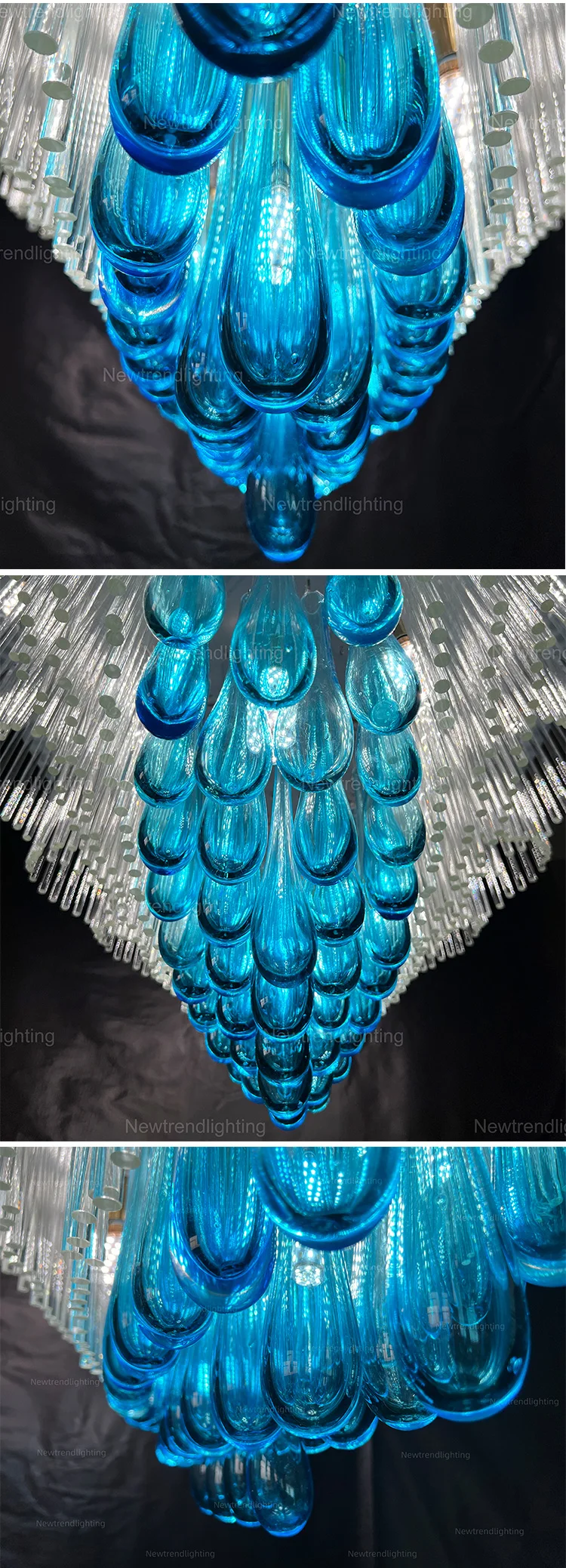 CPL-285 Luxury Indoor Decoration Fixture Custom Hotel Lobby Hall Large LED Ceiling Chandelier factory