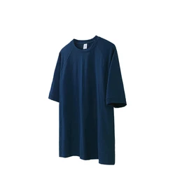Customize 240gsm Slub Cotton Plain Tshirts For Printing Raglan Sleeve Casual Comfort Homme Cotton Tshirt