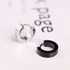 Studs Stud Fashion Stainless Steel Silver Black Gold Cross Ear Clip Hoops Ear Studs Men Women Stud Earrings