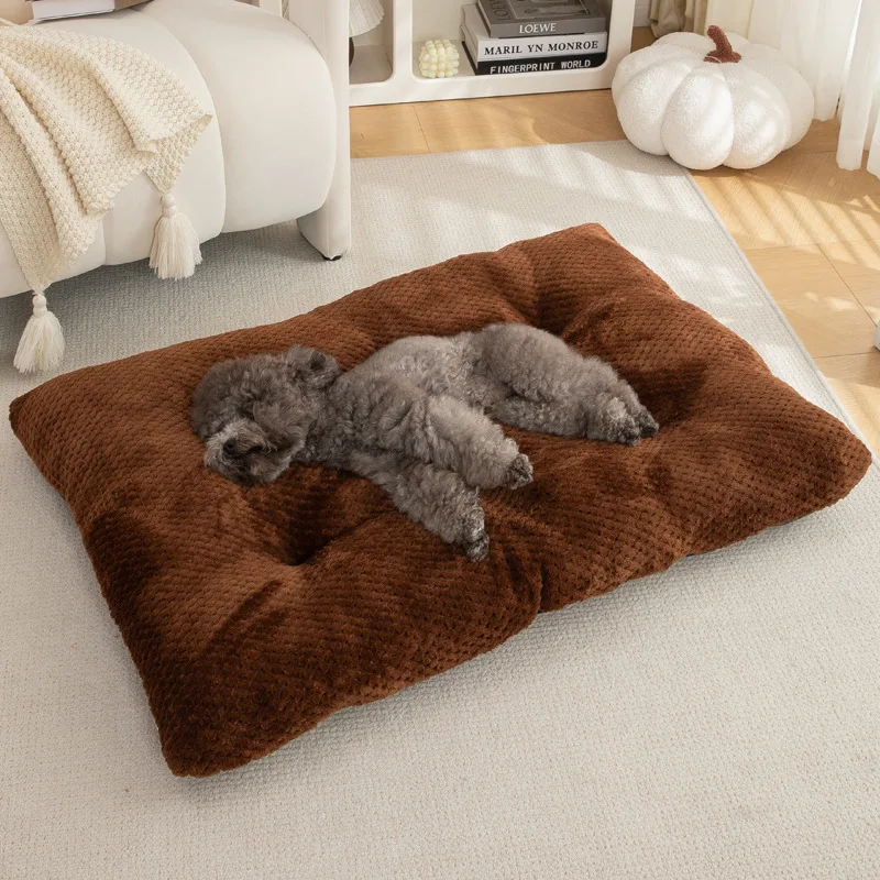 product velvet mattress for dogs orthopedic bed pet sleeping bed classic style large dog bed-52