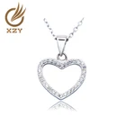 925 Silver Pendant Silver Silver 925 Pendant 925 Silver Classical Heart Pendant With Cz And Rhodium Plated