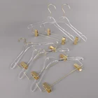 Hanger Hangers Hook Hanger Custom Logo Transparent Acrylic Clothing Hanger Clear Acrylic Hangers With Gold Hook