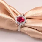 Ruby Wholesale Supplier 5x7mm Ruby 925 Silver Gold Ring