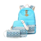 School Buy School Backpacks Fashion Schoolbag 3 Set Leisure Canvas School Backpacks For Teen Girls