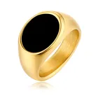 Jewelry Wholesale Titanium Steel Gold Plated Hip Hop Swoosh Jewelry Rings