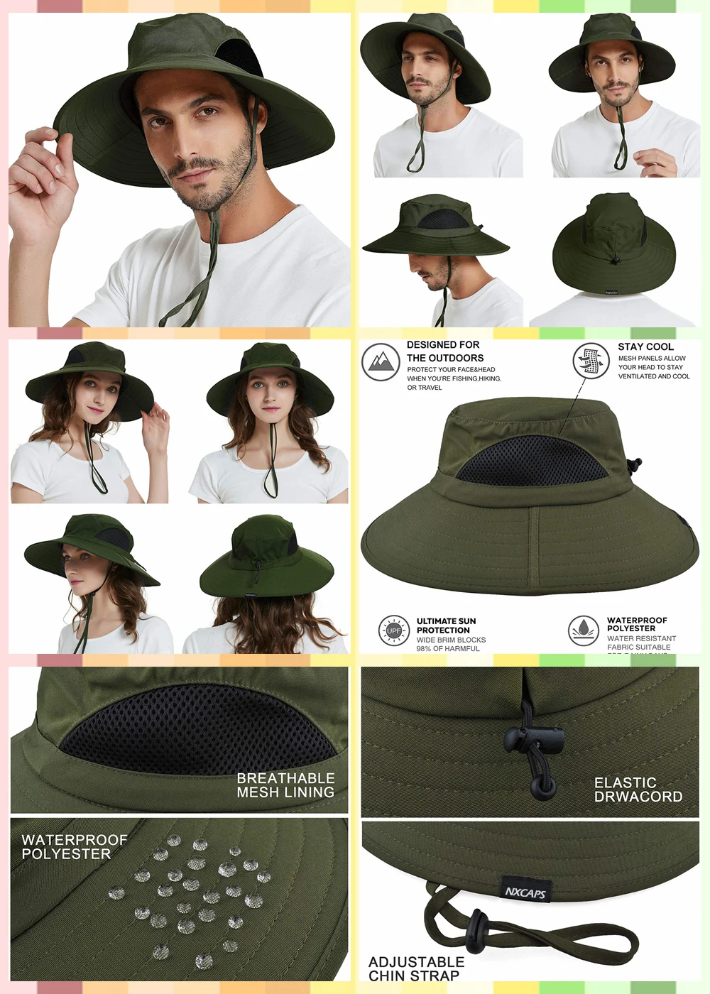 fishing boonie hat nxcaps