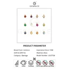 Stud Gemnel Newest 18k Gold Brass Customized Minimalist Birthstone Gold Multi-stone Stud Earring For Girl Gifts