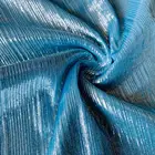 Stripe Silver F1097 Beauty Stripe Knit Plain Dyed Polyester Spandex Fabric With All Over Silver Foil Fabric