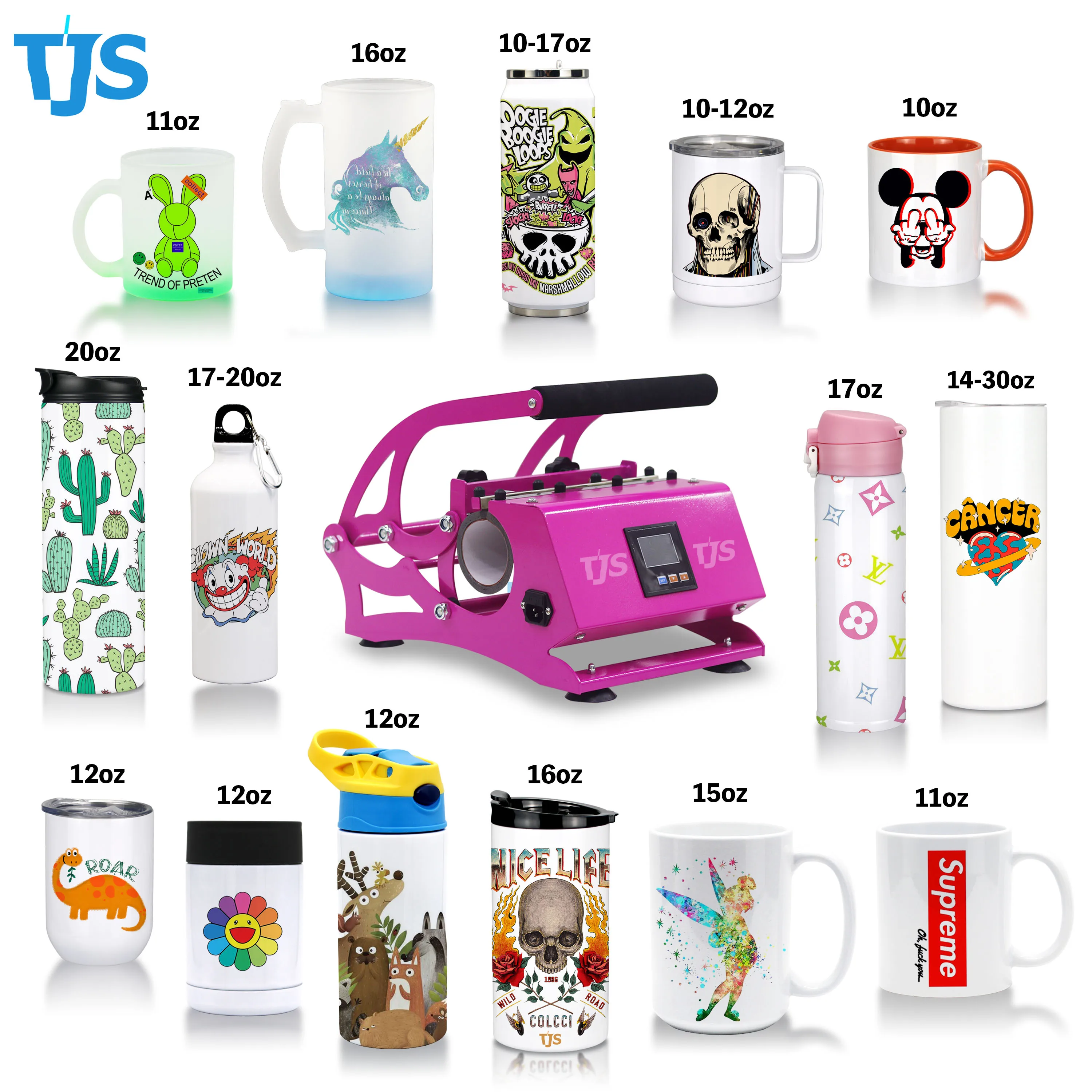 All In One Tumbler Heat Press Straight Sublimation Tumbler Bottle Mug