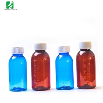 XINSHENG botol obat plastic PET amber 16oz 4oz 100ml empty actavis prometh codine lean promethezine cough syrup medicine bottle