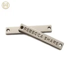 Logo Metal Name Label Durable Garment Customized Brand Name Metal Logo Engraved Clothing Label