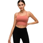 Tops Wholesale Custom Logo Medium Impact Sport Bra Yoga Hot Bra Women's Tank Tops