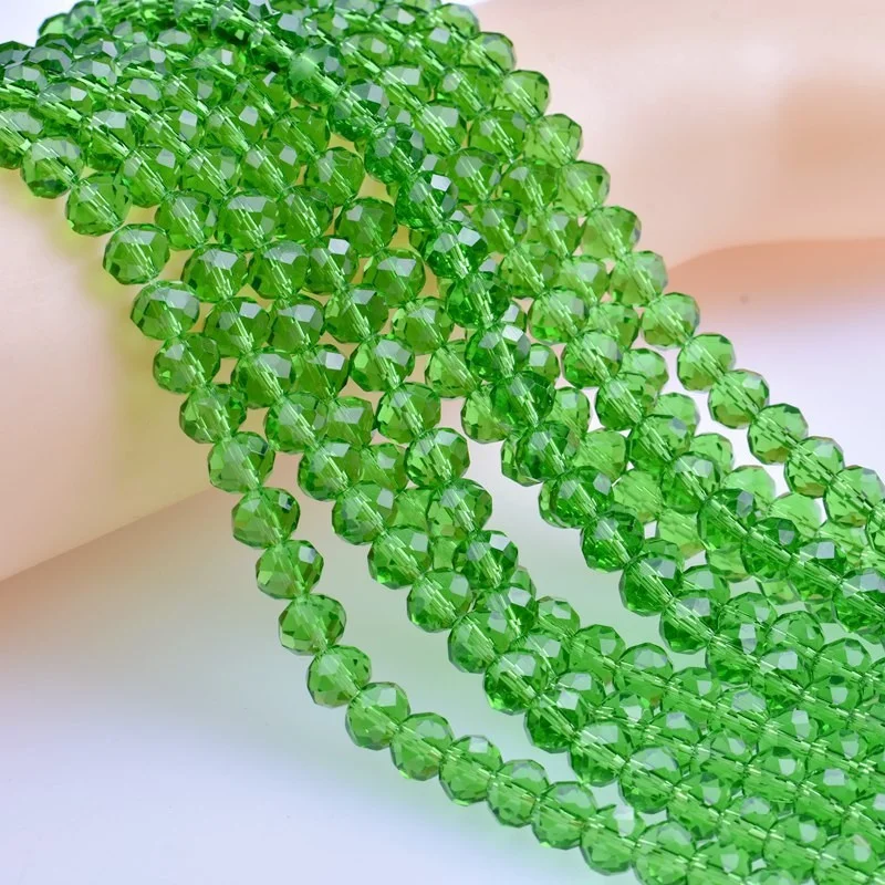 glass rondelle beads