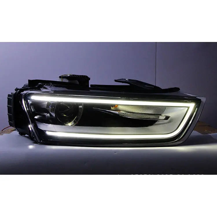 Car Accessories Bi Lens Hid Xenon Headlight Led Drl For Audi Q