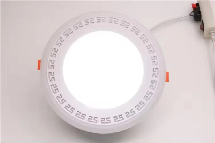 Factory low cost Led panel light Indoor lighting Adjustable Led downlight embedded two-color circular ceiling light