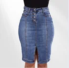 Skirt Skirts Ladies Woman Split Design Plus Size Womens Jeans Skirt Women Denim High Waist Skirts For Ladies