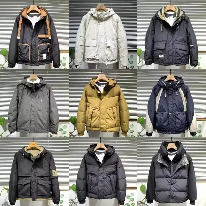 Mens Winter Coat Warm Winter Puffer Jacket Waterproof Thicken Insulated Windproof Hooded Down Quilted Coat