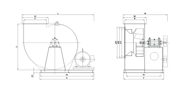 Air Purifier, 4-72C, Centrifugal - detail 2