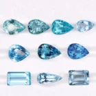 Faceted Manufacturer Direct Selling Best Price Faceted Beads Necklace Inlay Mineral Aquamarine
