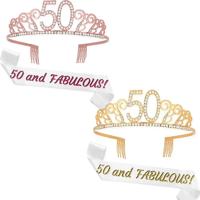 100th birthday tiara and sash set happy 100th birthday party