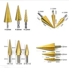 Drill Step Drill 4-12MM 4241 White Nitrided Hex Shank Straight Flute High Speed Steel Step Drill For Metal