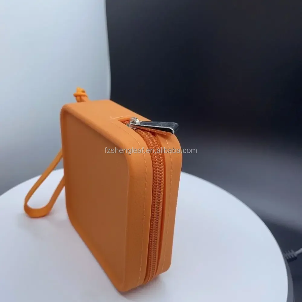 product luxury unique cute kawaii silicone square earphone women ladies girls kid travel mini small coin purse pouch cosmetic bag custom-6