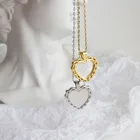Silver Shell H-N516 Luxury Party Jewelry 925 Sterling Silver Heart Necklace With Shell Pearl