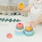 Kids Toys Silicone Kids Toy Baby Soft Sets Silicone Teether Stacking Kids Building Block Toys
