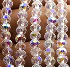 Beads Faceted Glass Beads Fashion Jewelry AB Color Crystal Glass Faceted Rondelle Beads