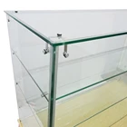 Display Showcase Keway Tempered Glass 8mm Mirror Sliding Door MDF Board Bottom Counter Glass Display Showcase Counter