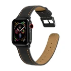 Black Watch Fashion Top Sale Guaranteed Quality High End Gentleman Black Leather Smart Watch Strap